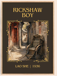 Rickshaw Boy Classic Book Art Print by Lao She – book poster