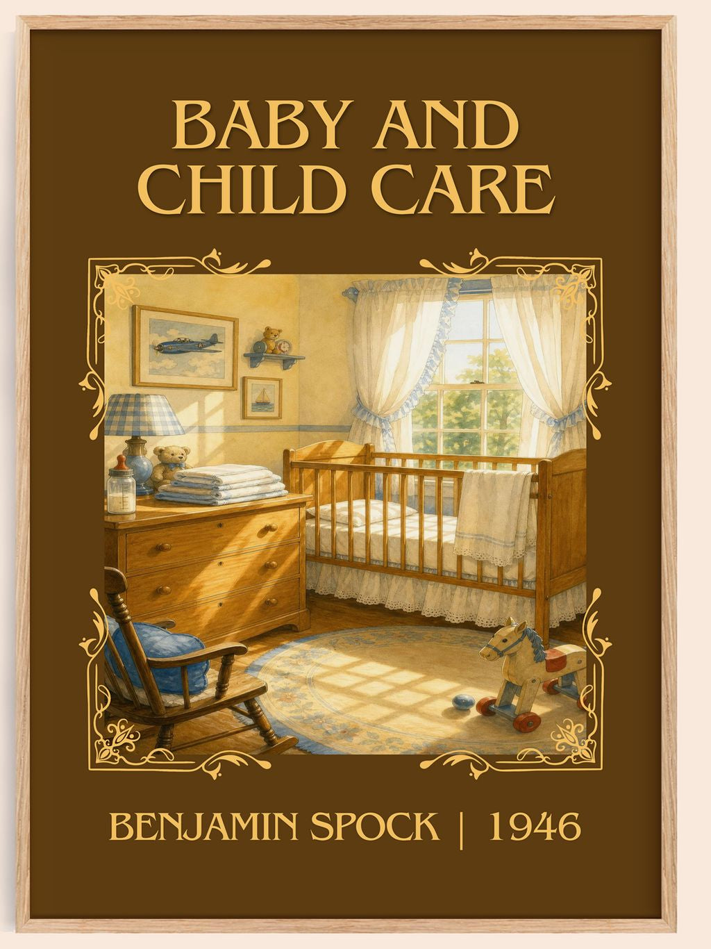 Baby And Child Care Classic Book Art Print by Benjamin Spock – book poster
