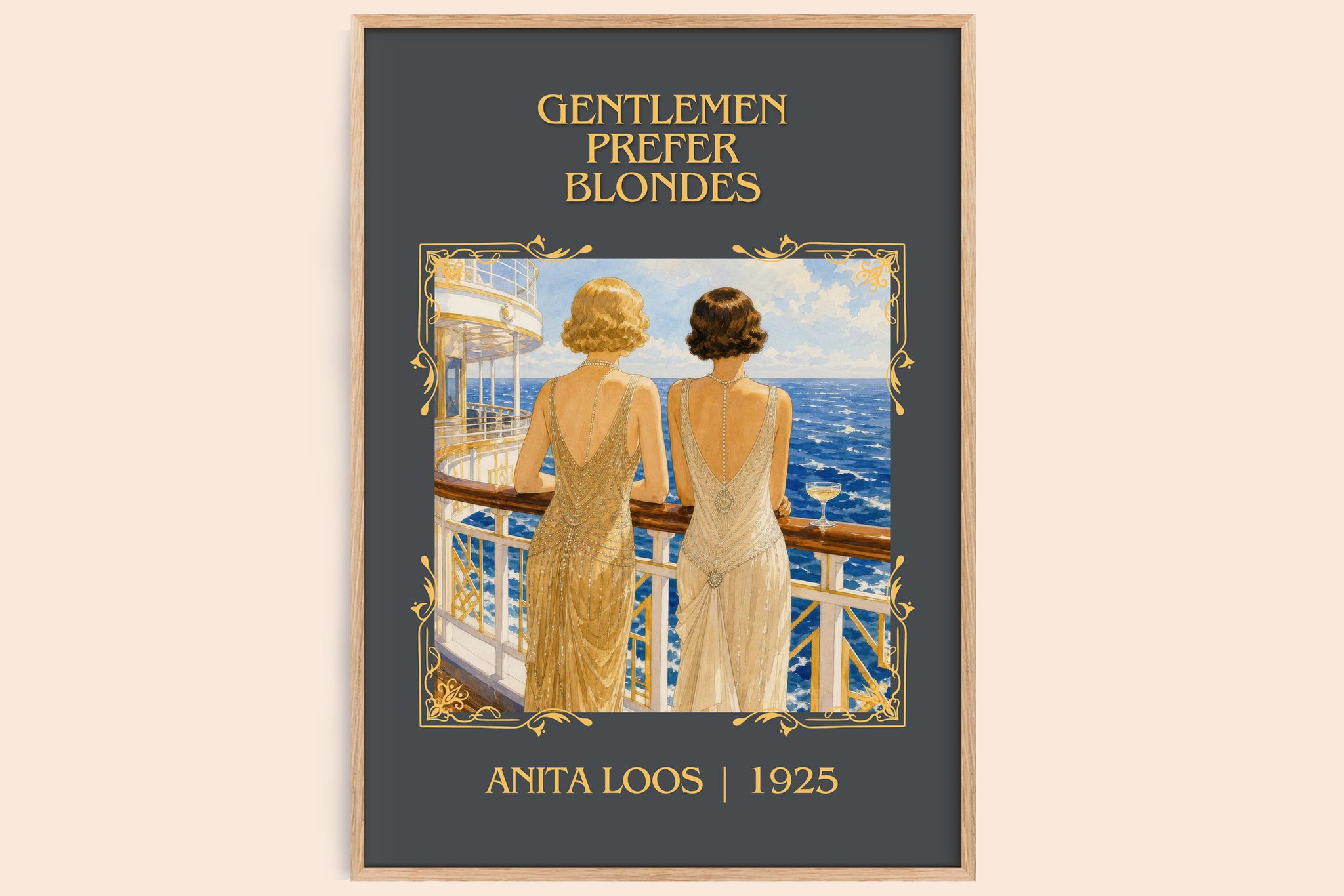 Gentlemen Prefer Blondes Classic Book Art Print by Anita Loos