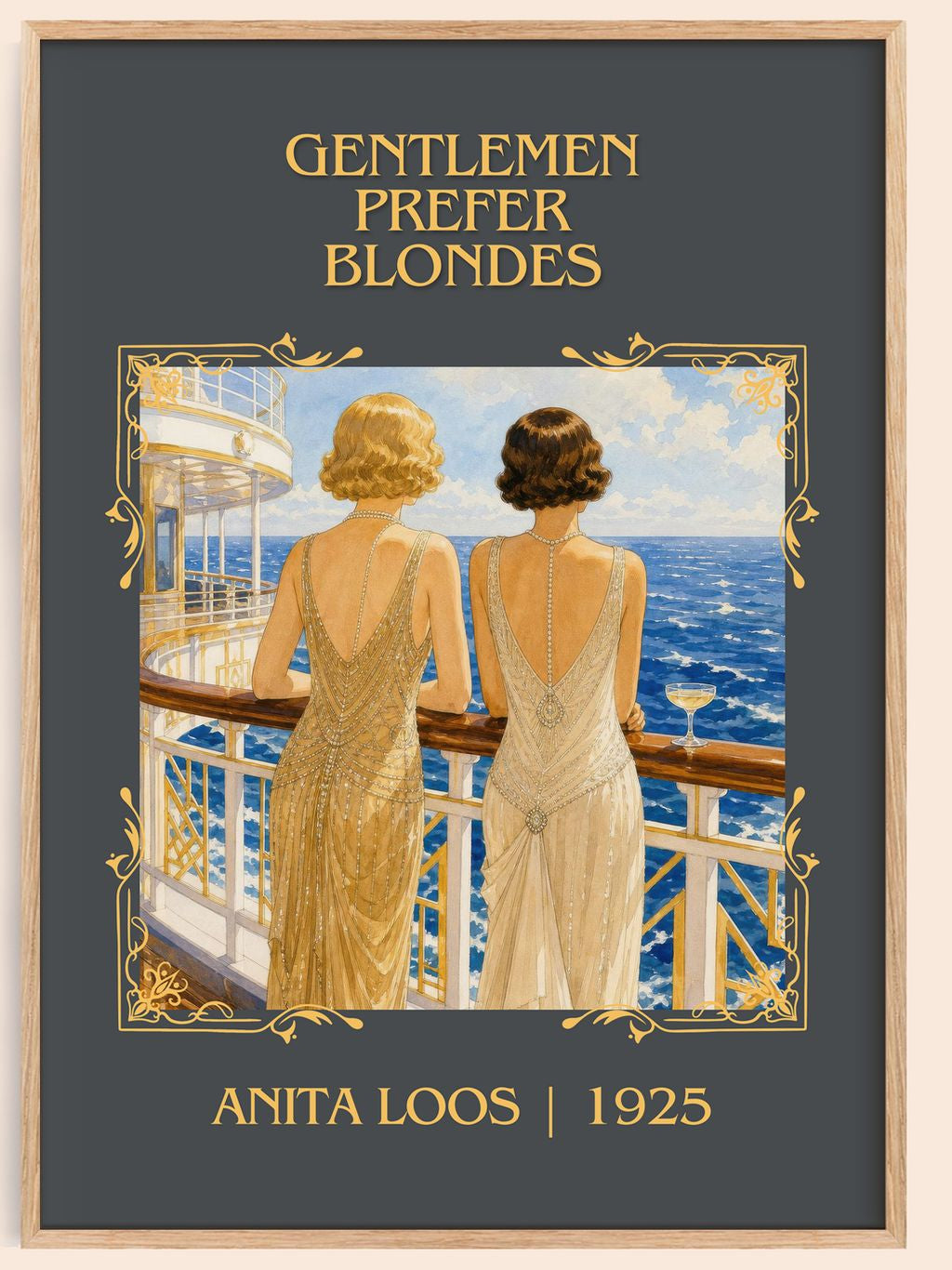 Gentlemen Prefer Blondes Classic Book Art Print by Anita Loos – book poster