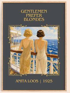 Gentlemen Prefer Blondes Classic Book Art Print by Anita Loos – book poster