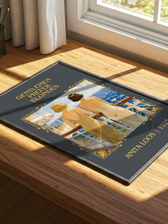 Gentlemen Prefer Blondes Classic Book Art Print by Anita Loos – print on a sunlit desk