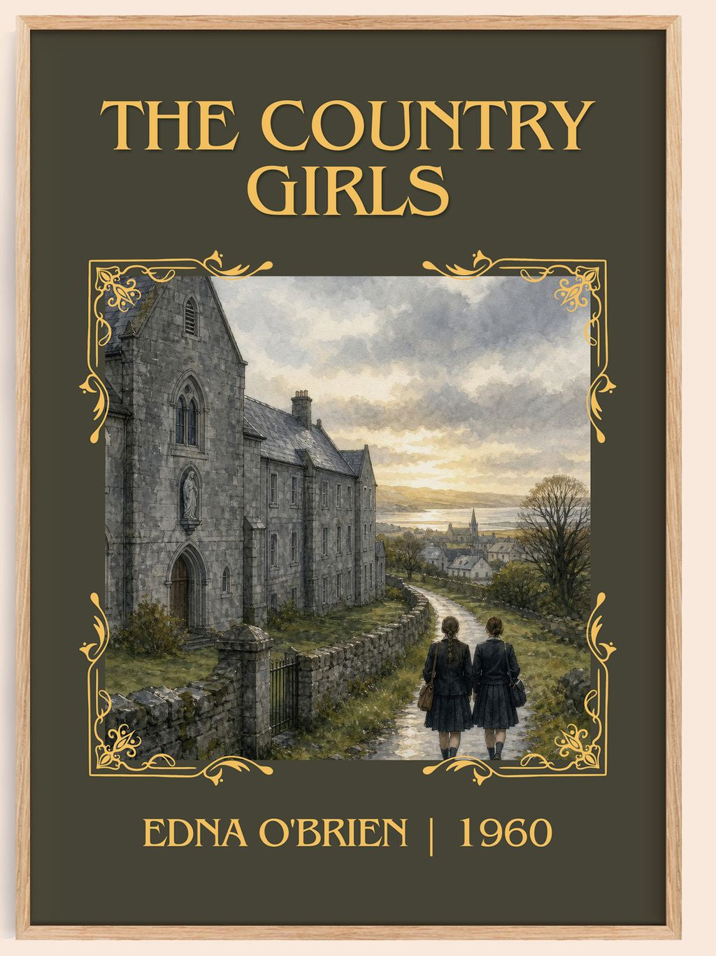 The Country Girls Classic Book Art Print by Edna O'Brien – book poster