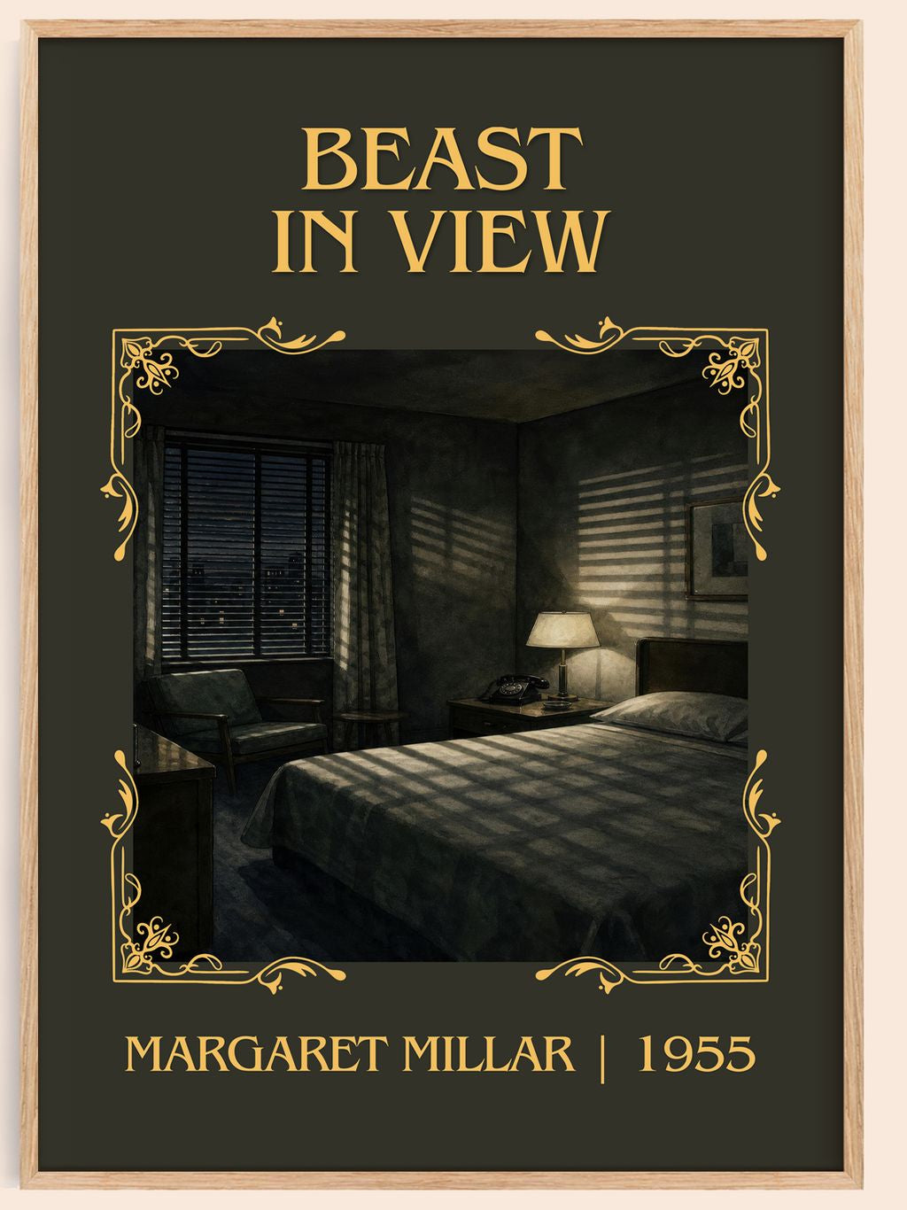 Beast In View Classic Book Art Print by Margaret Millar – book poster