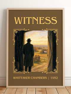 Witness Classic Book Art Print by Whittaker Chambers – framed print leaning on a wooden floor