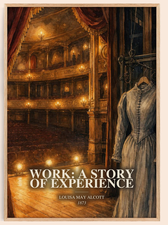 Work: A Story Of Experience Book Watercolour Illustration by L. Alcott