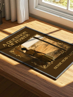 A Question of Power Classic Book Art Print by Bessie Head – print on a sunlit desk