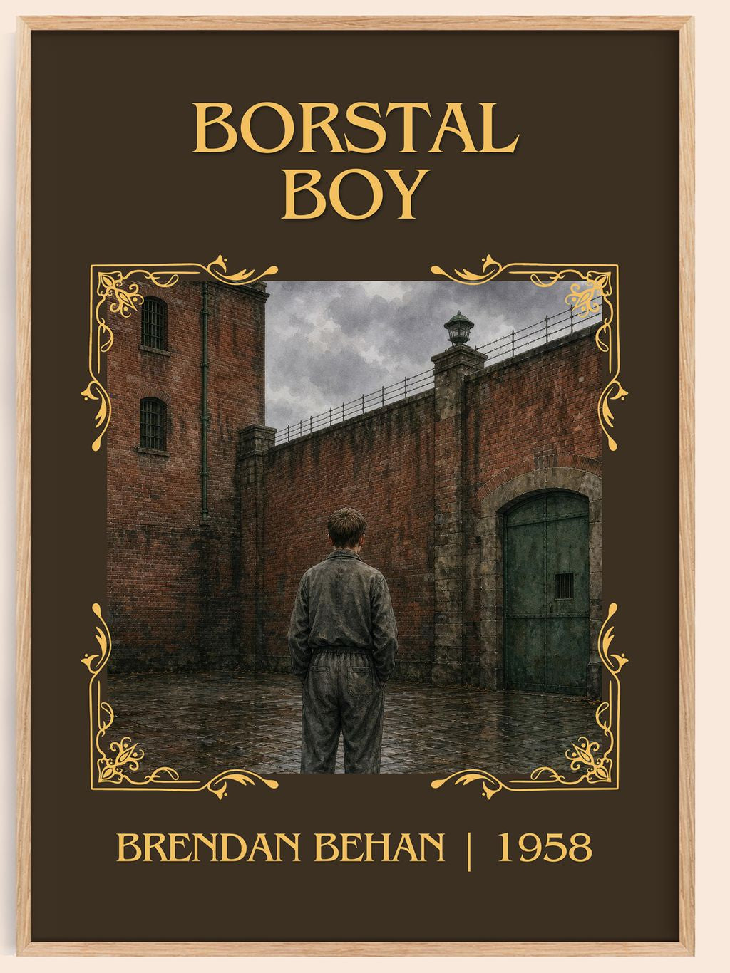 Borstal Boy Classic Book Art Print by Brendan Behan – book poster