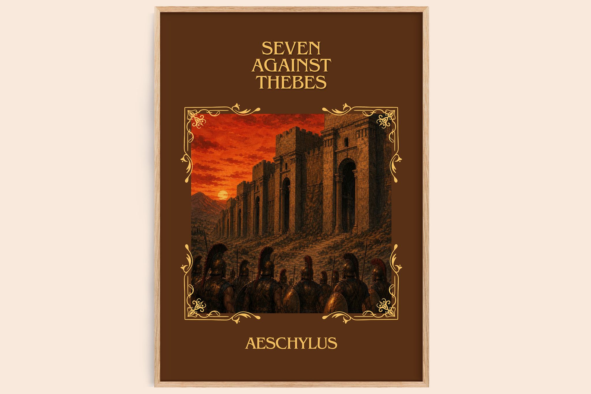 Seven Against Thebes Classic Book Art Print by Aeschylus