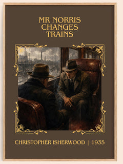 Mr Norris Changes Trains Classic Book Art Print by C. Isherwood – book poster