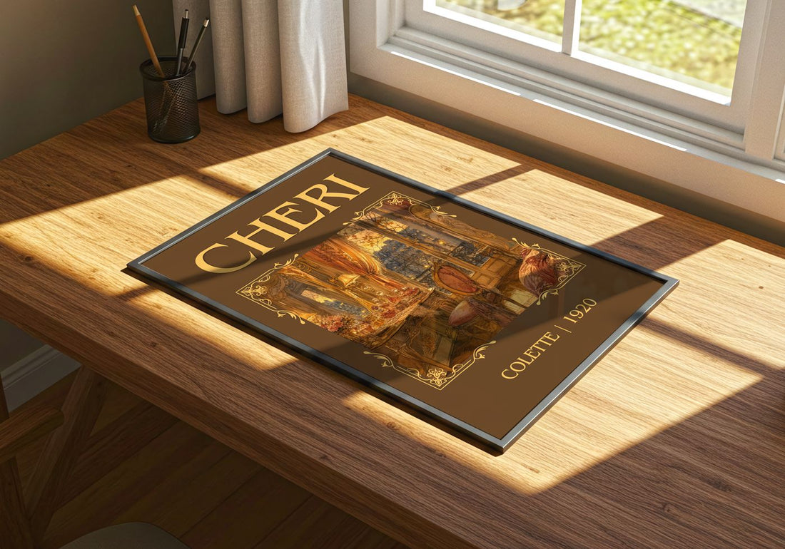 Cheri Classic Book Art Print by Colette – print on a sunlit desk