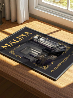 Malina Classic Book Art Print by Ingeborg Bachmann – print on a sunlit desk