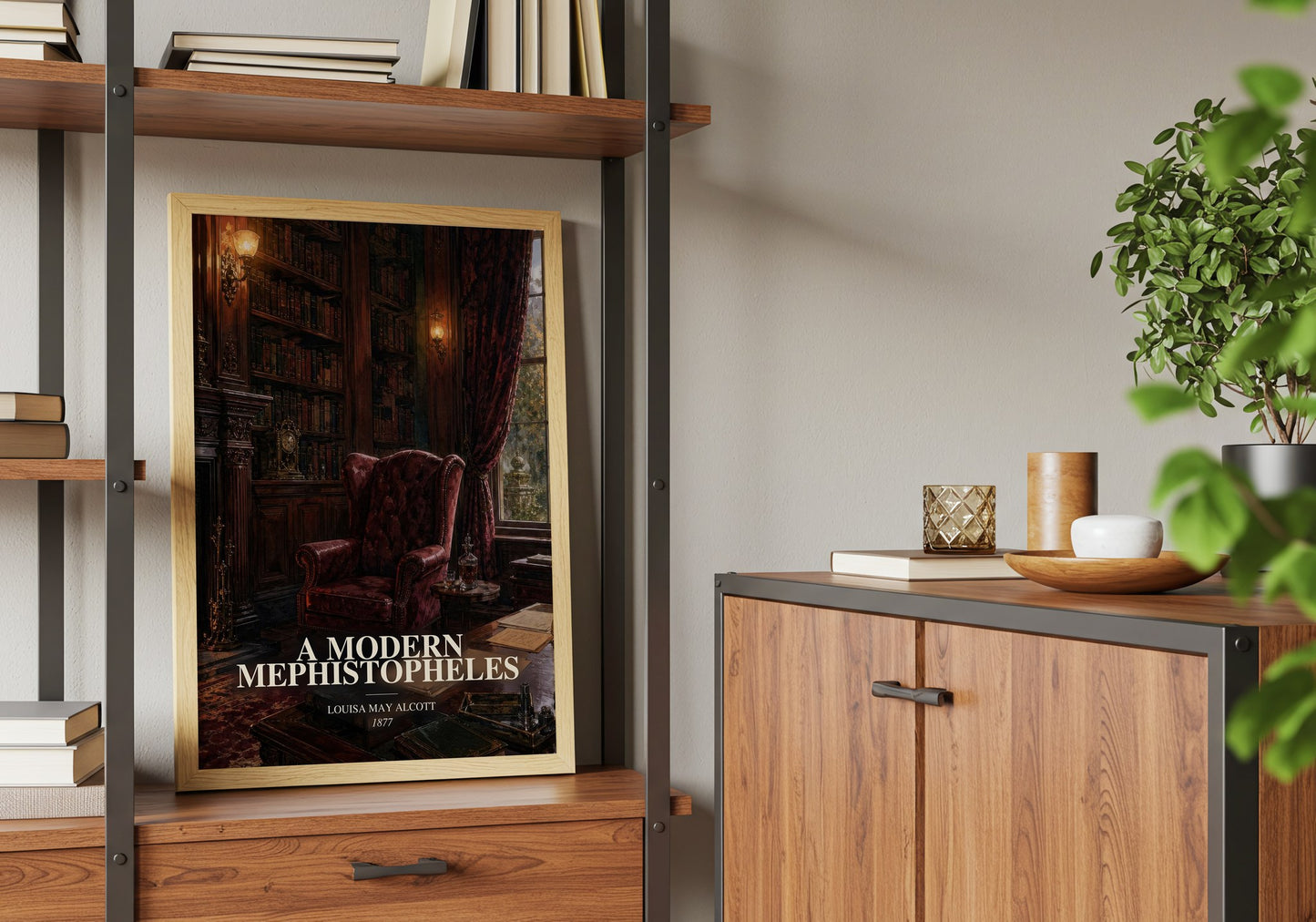 A Modern Mephistopheles book watercolour illustration paper finish options – matte satin gloss