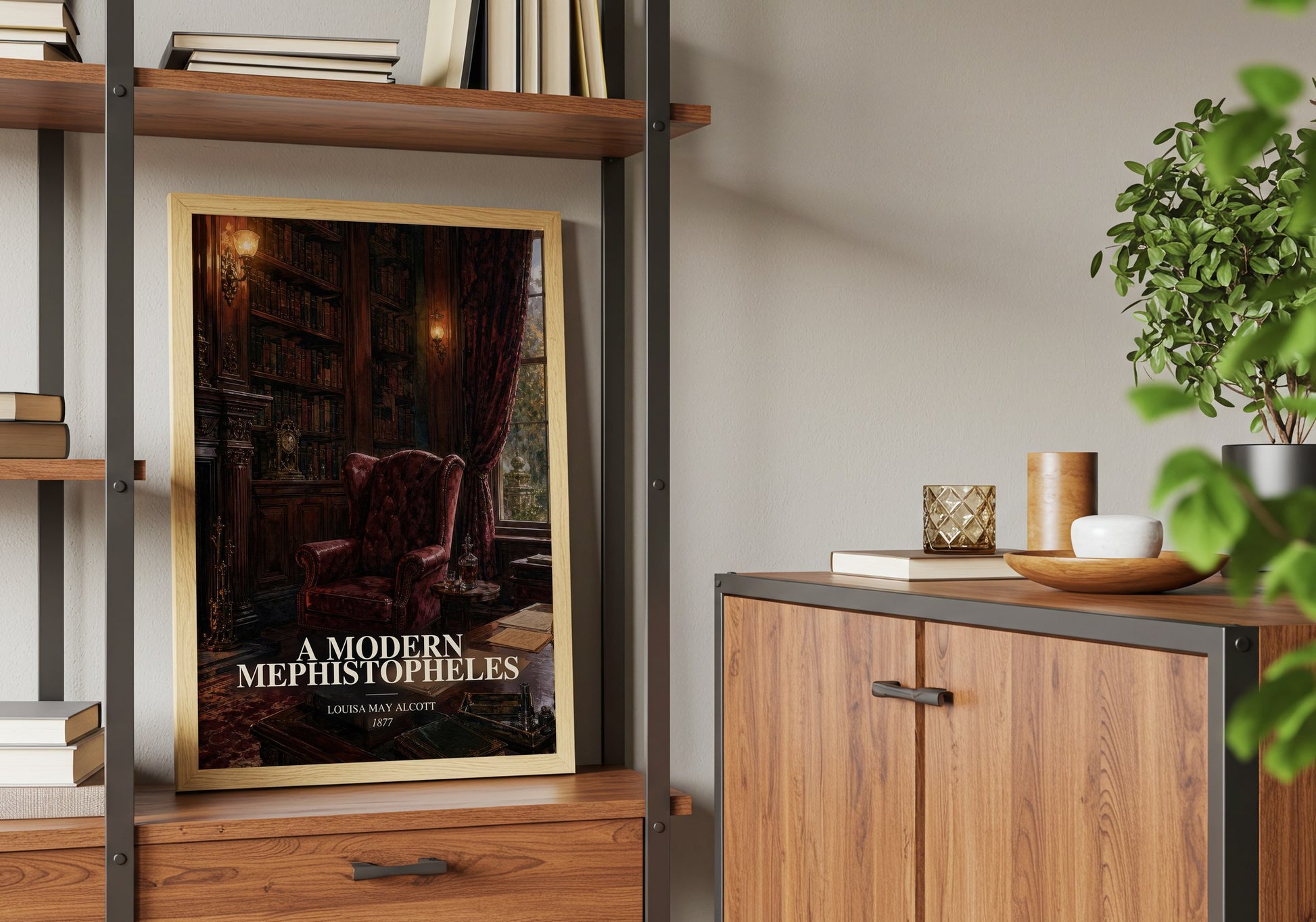 A Modern Mephistopheles book watercolour illustration paper finish options – matte satin gloss