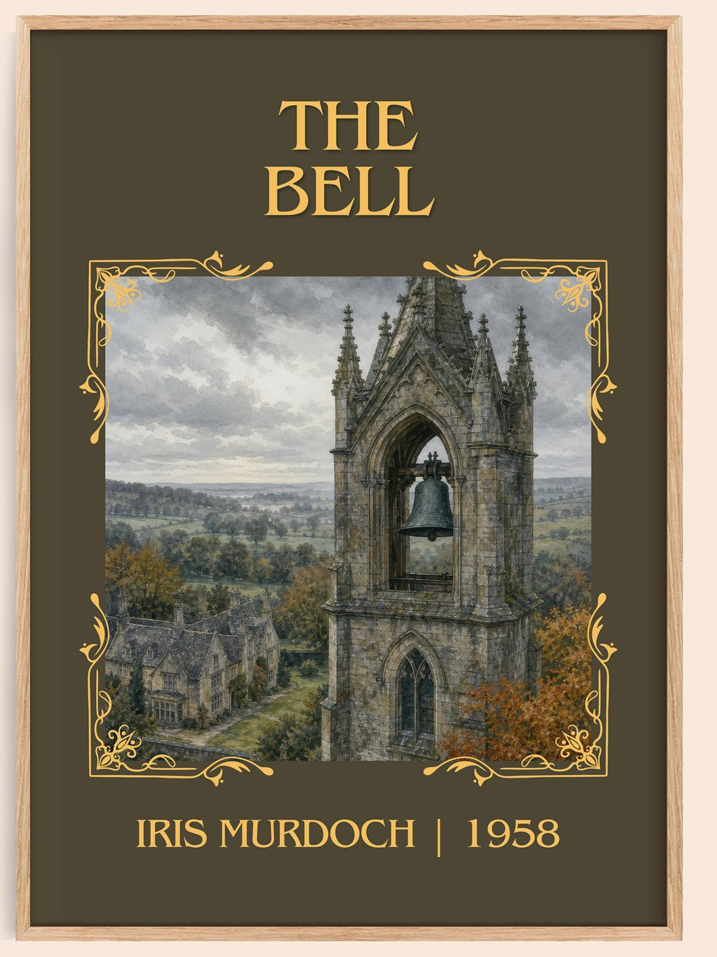 The Bell Classic Book Art Print by Iris Murdoch – book poster