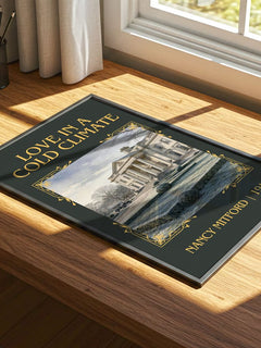 Love in a Cold Climate Classic Book Art Print by Nancy Mitford – print on a sunlit desk