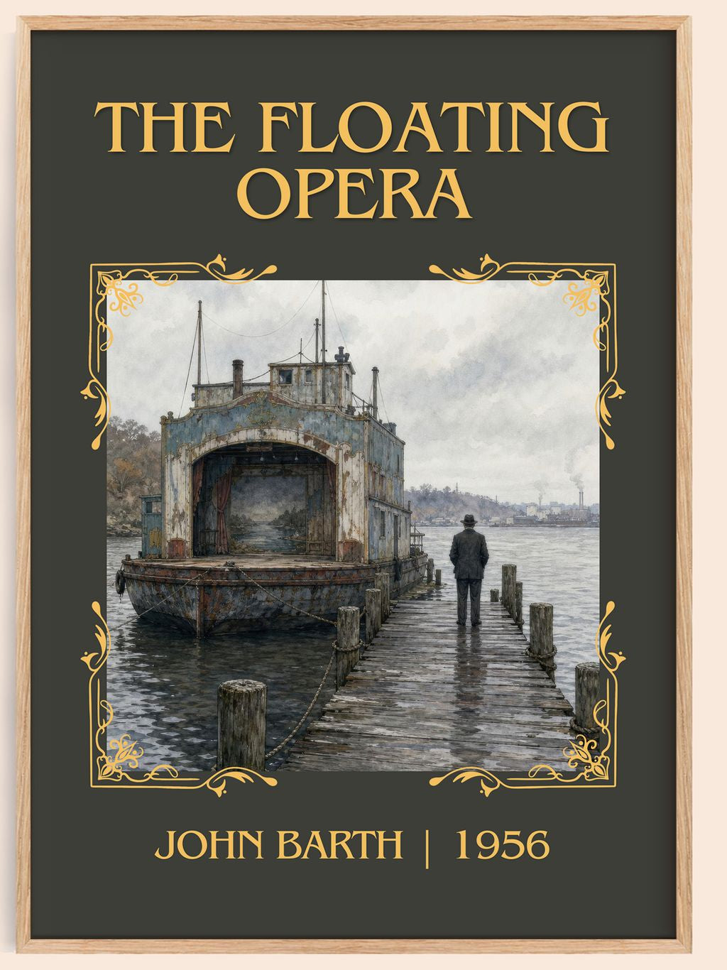The Floating Opera Classic Book Art Print by John Barth – book poster