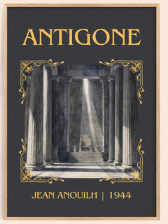 Antigone Classic Book Art Print by Jean Anouilh – book poster