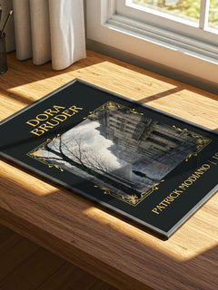 Dora Bruder Classic Book Art Print by Patrick Modiano – print on a sunlit desk