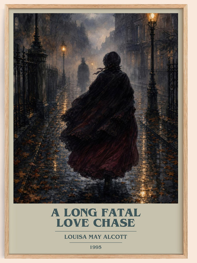 A Long Fatal Love Chase Book Cover Poster by Louisa May Alcott