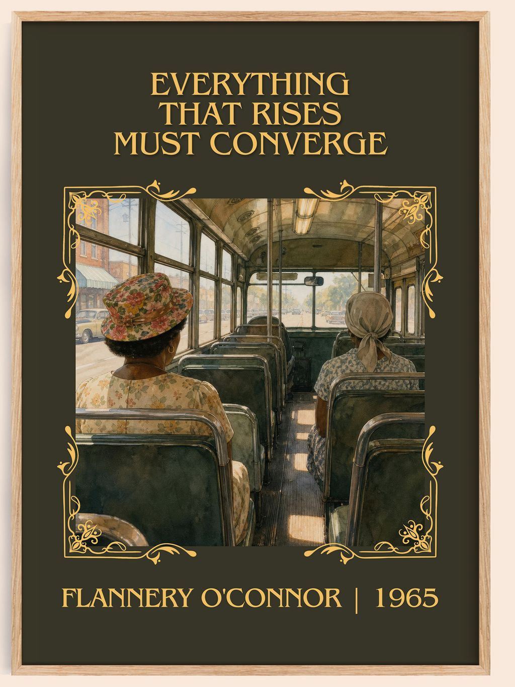 Everything That Rises Must Converge Classic Book Art Print by Flannery O'Connor – book poster