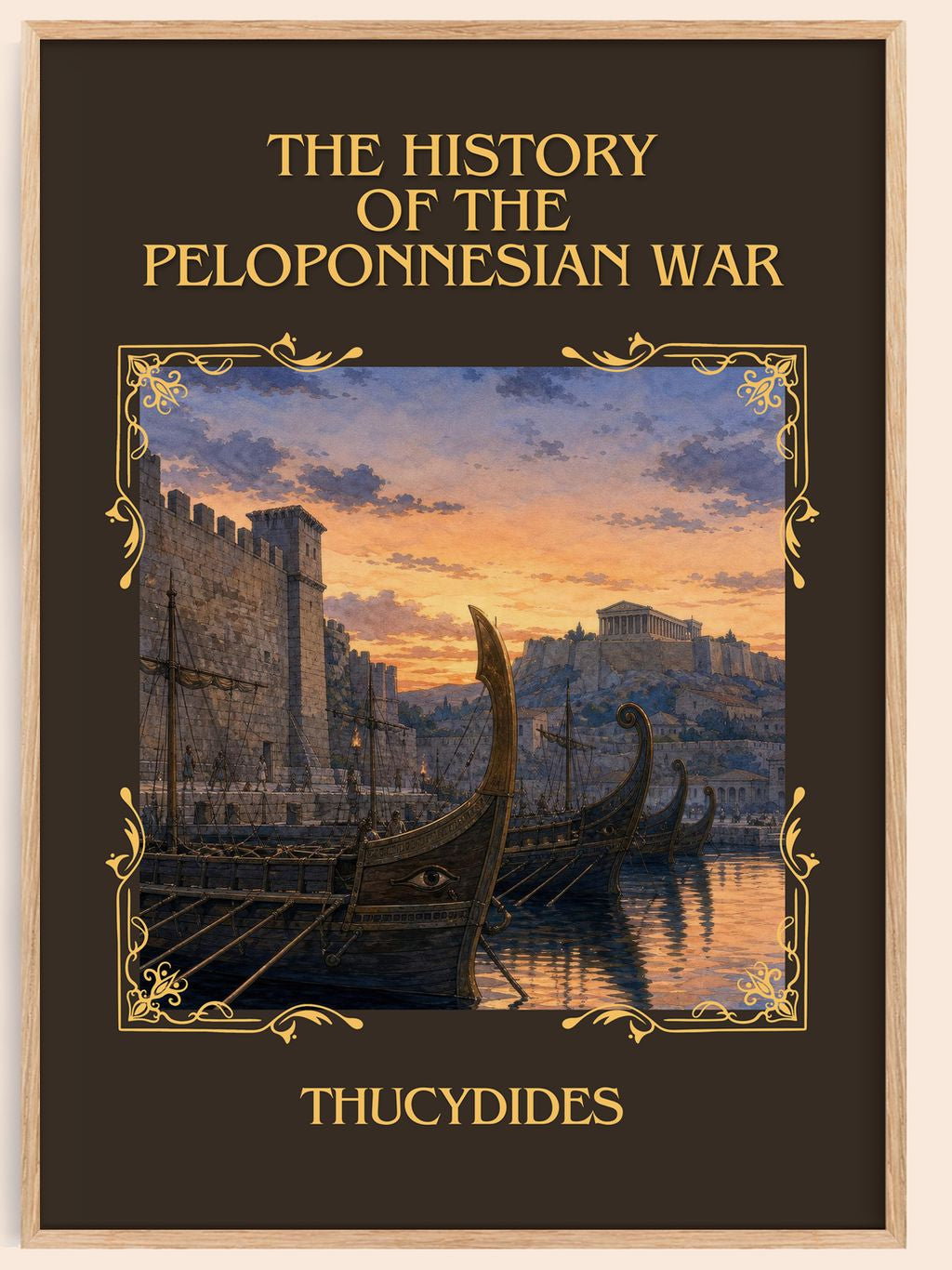 History of the Peloponnesian War Classic Book Art Print by Thucydides – book poster