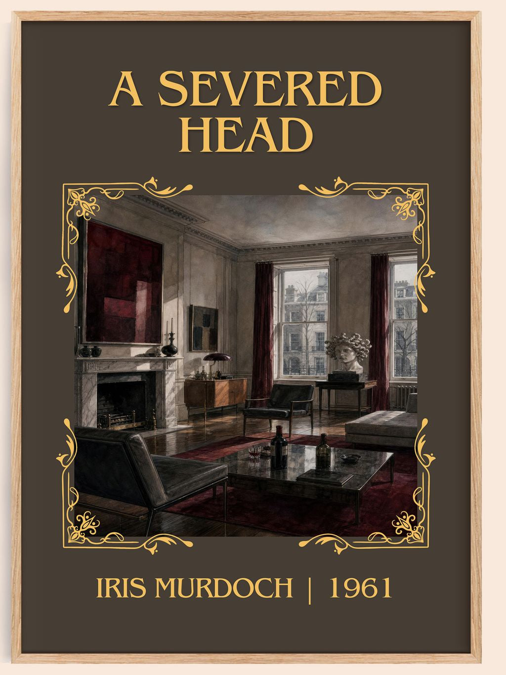 A Severed Head Classic Book Art Print by Iris Murdoch – book poster