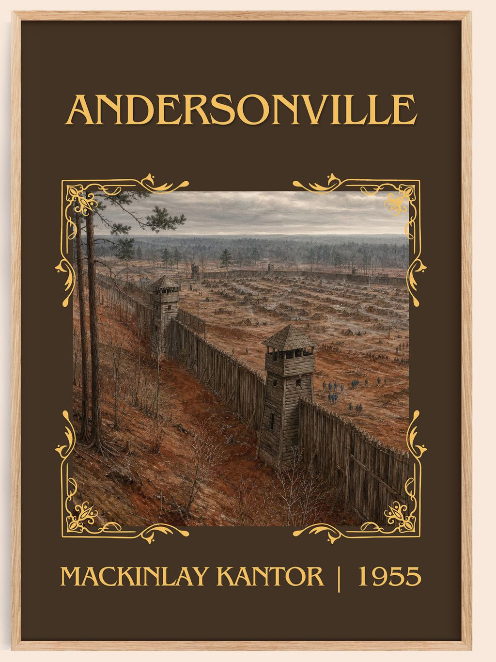 Andersonville Classic Book Art Print by MacKinlay Kantor – book poster
