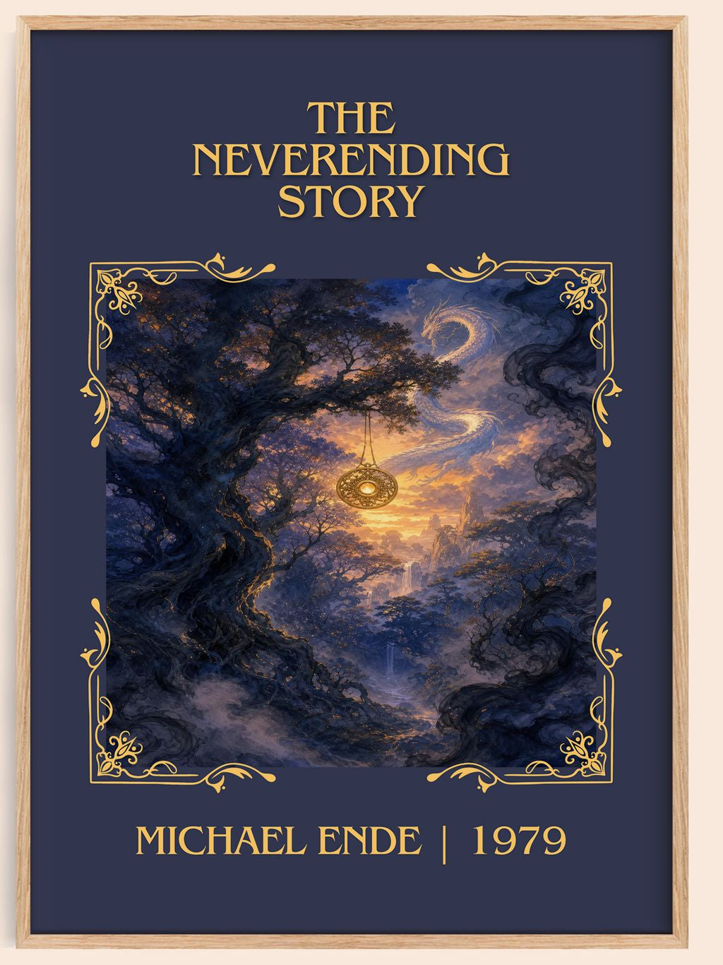 The Neverending Story Classic Book Art Print by Michael Ende – book poster