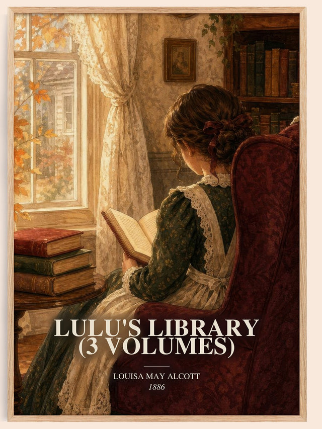 Lulu'S Library (3 Volumes) Book Watercolour Illustration by L. Alcott