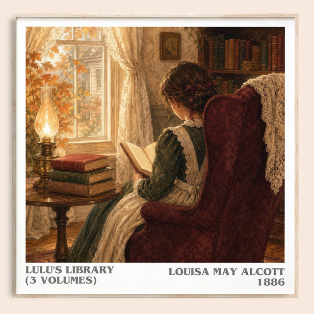 Lulu'S Library (3 Volumes) Literary Art Print by Louisa May Alcott