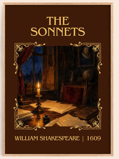 The Sonnets Classic Book Art Print by William Shakespeare – book poster