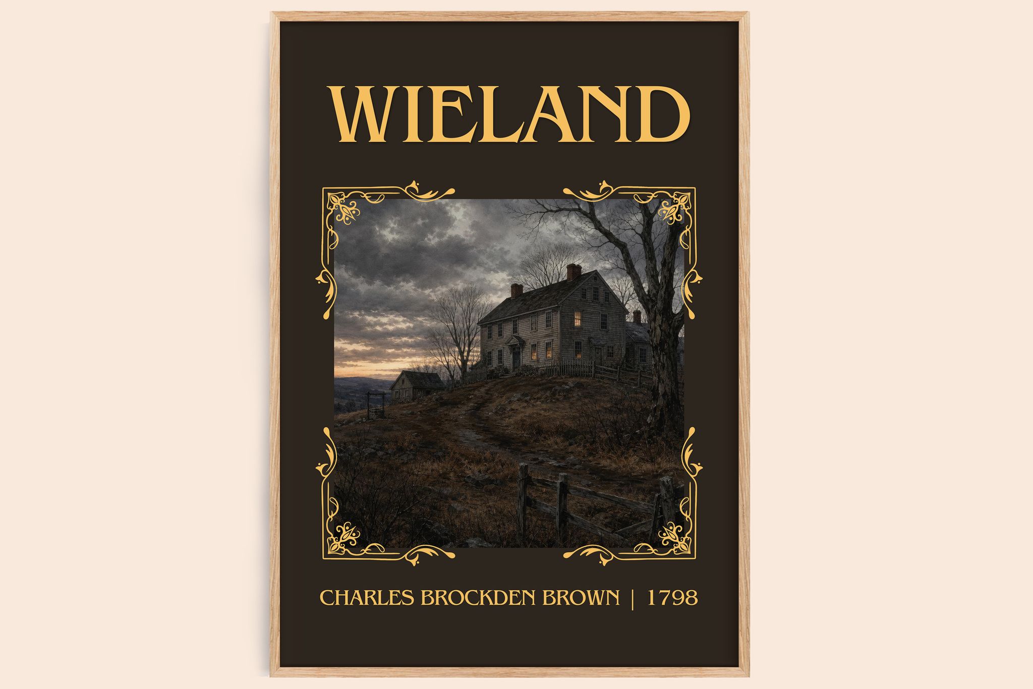 Wieland Classic Book Art Print by Charles Brockden Brown