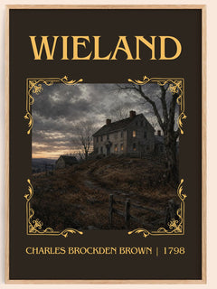 Wieland Classic Book Art Print by Charles Brockden Brown – book poster