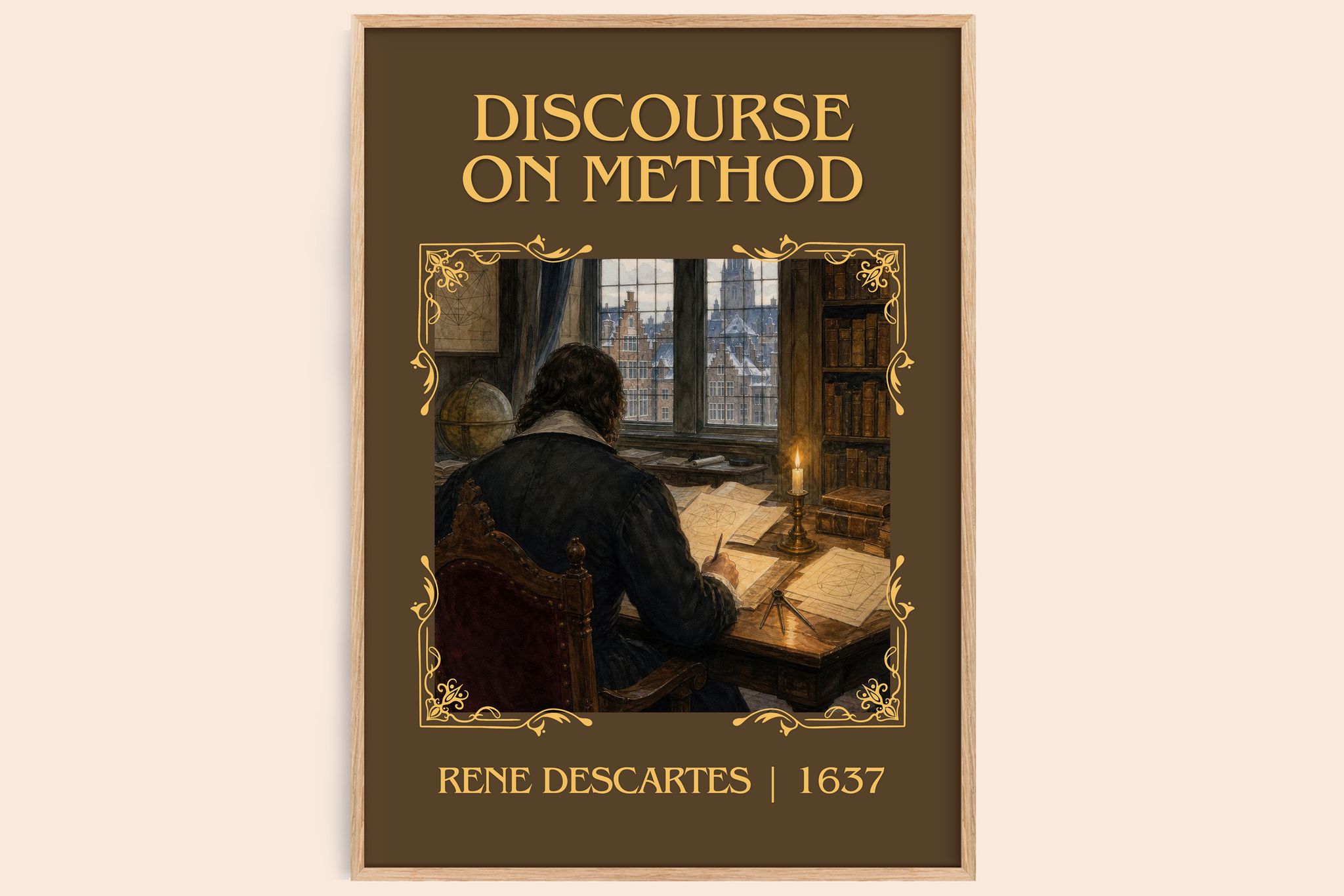 Discourse on Method Classic Book Art Print by Rene Descartes