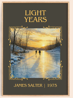 Light Years Classic Book Art Print by James Salter – book poster