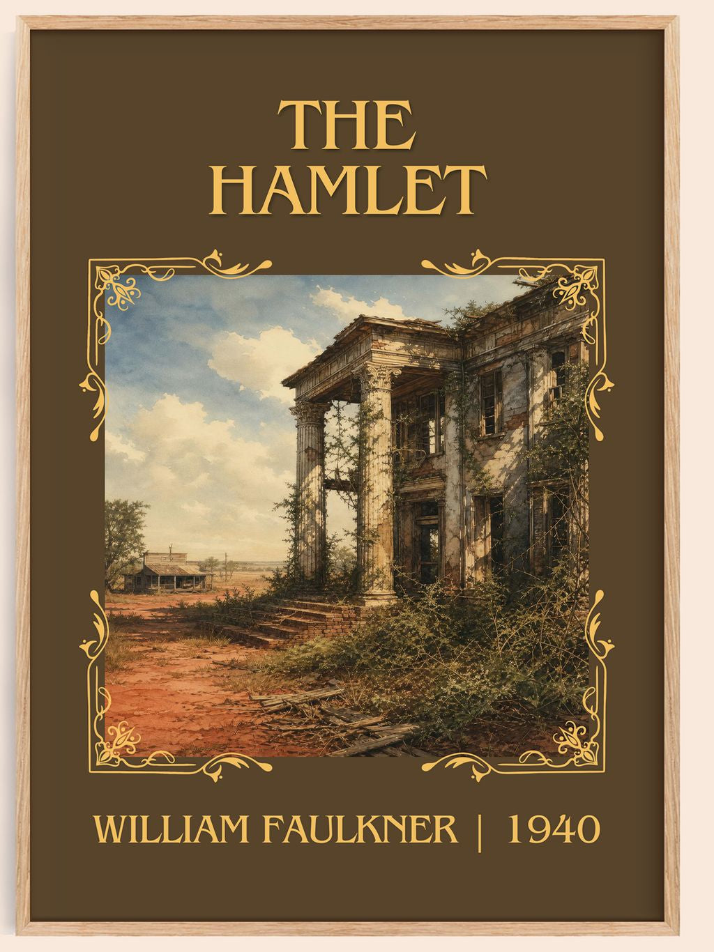 The Hamlet Classic Book Art Print by William Faulkner – book poster