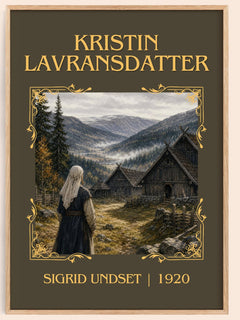Kristin Lavransdatter Classic Book Art Print by Sigrid Undset – book poster