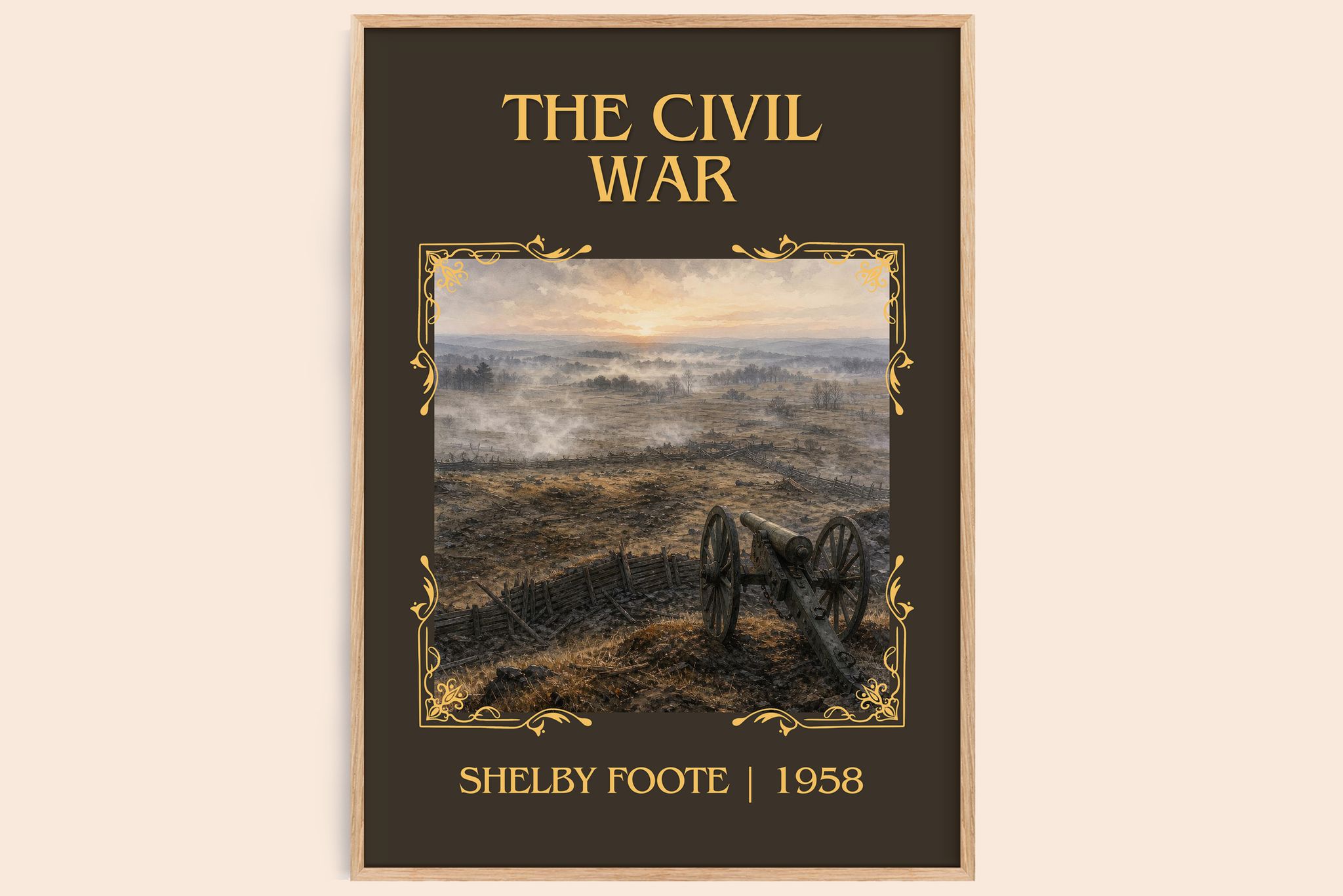 The Civil War Classic Book Art Print by Shelby Foote