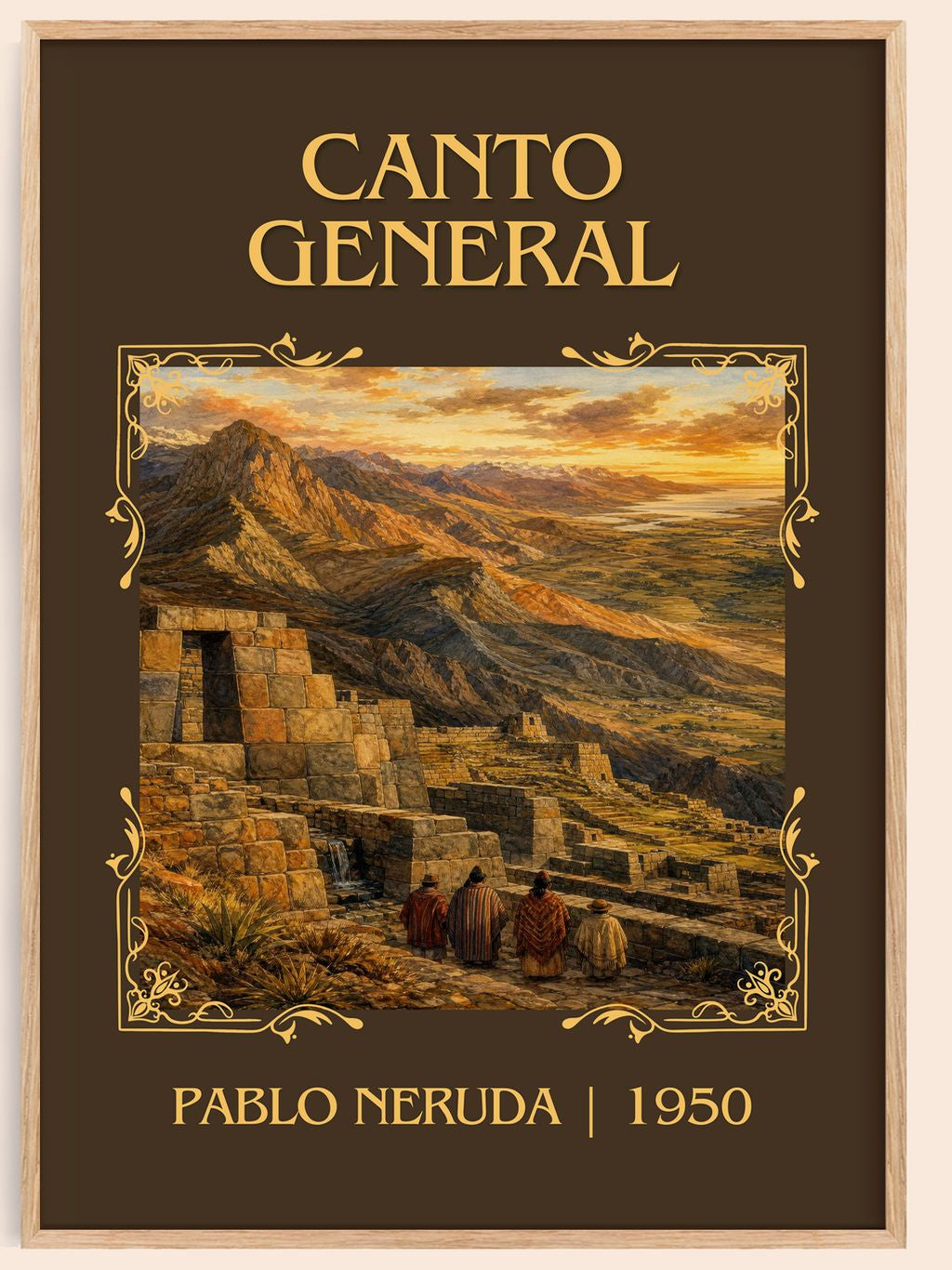 Canto General Classic Book Art Print by Pablo Neruda – book poster