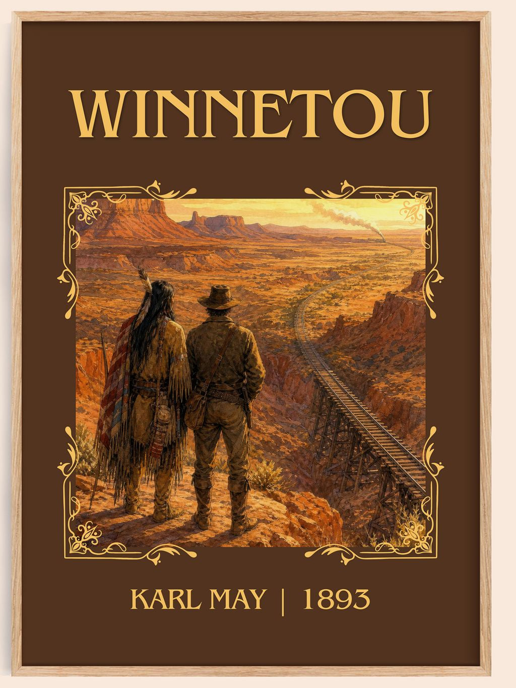 Winnetou Classic Book Art Print by Karl May – book poster