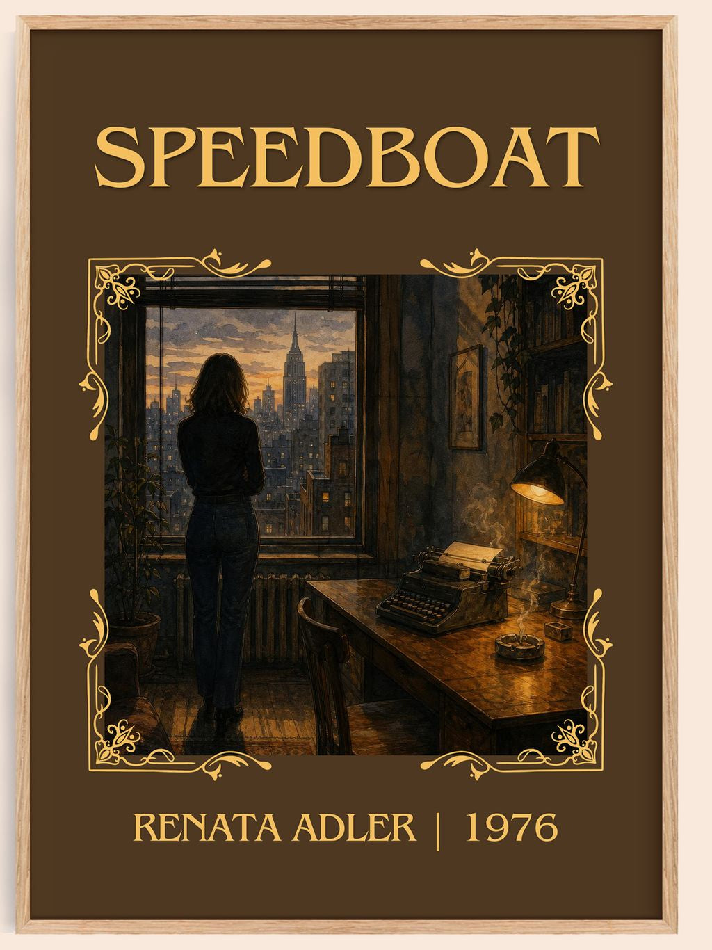 Speedboat Classic Book Art Print by Renata Adler – book poster
