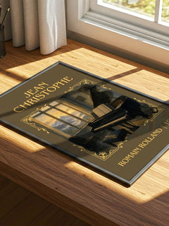 Jean Christophe Classic Book Art Print by Romain Rolland – print on a sunlit desk