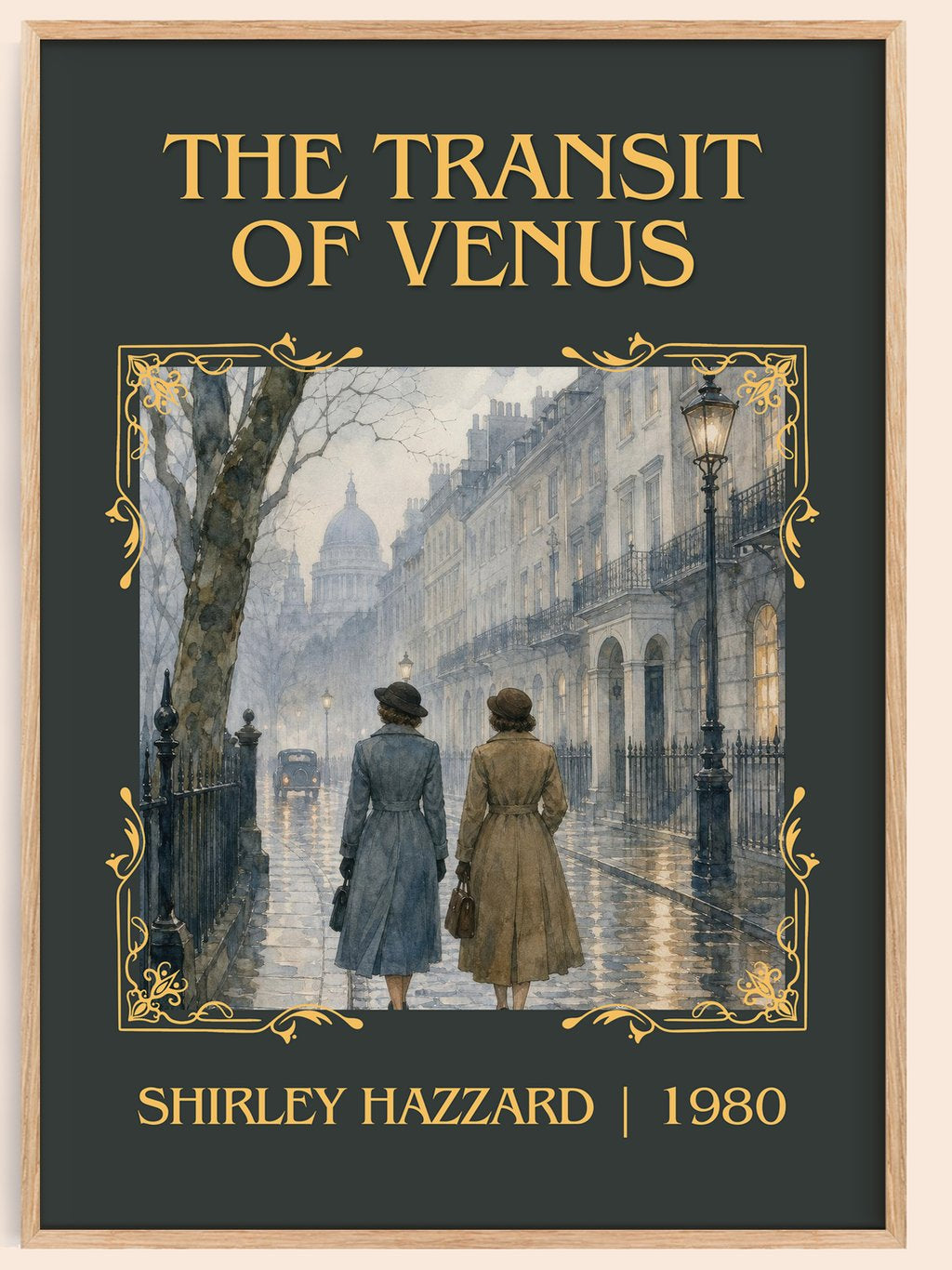The Transit of Venus Classic Book Art Print by Shirley Hazzard – book poster