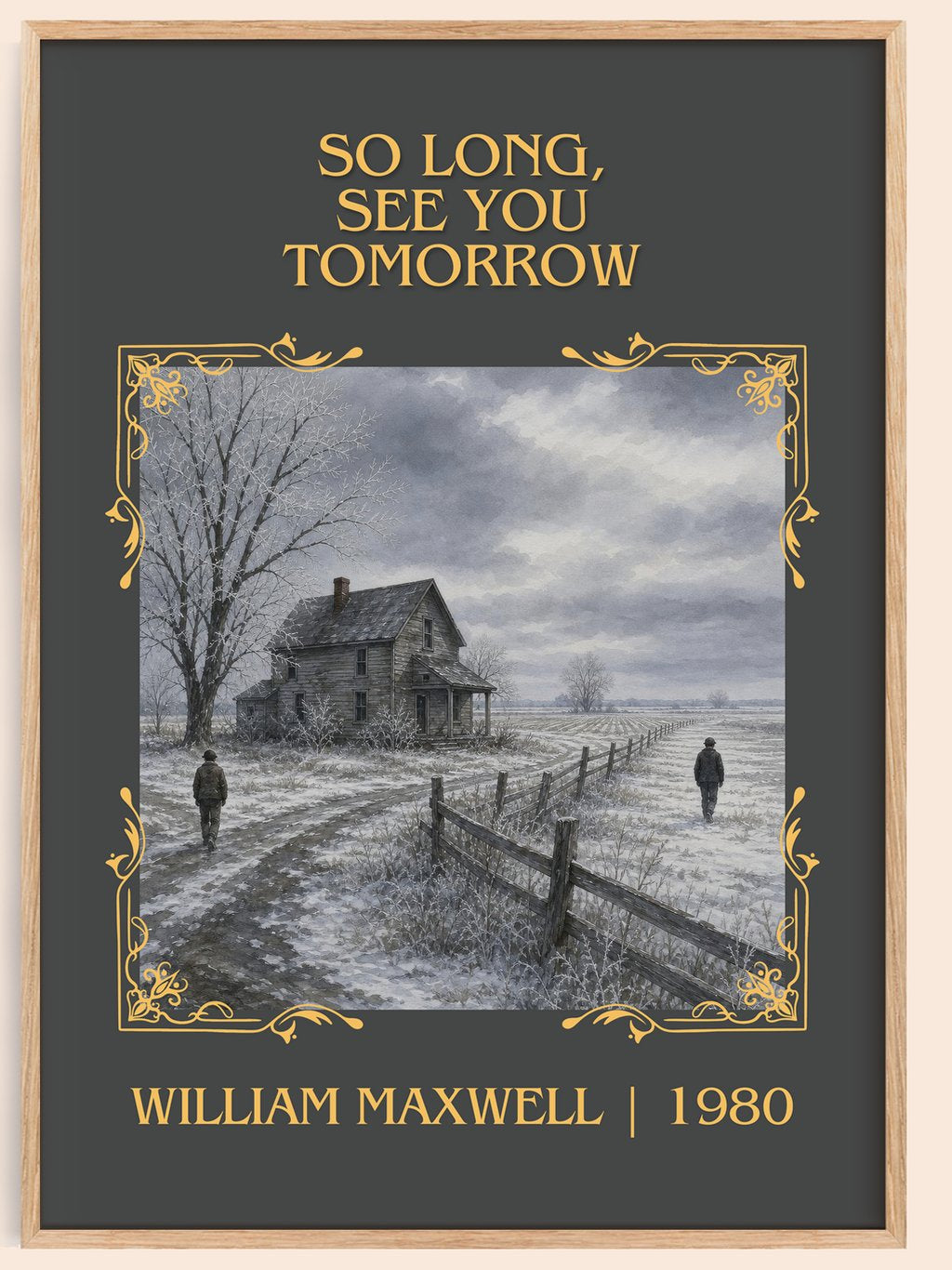 So Long, See You Tomorrow Classic Book Art Print by William Maxwell – book poster