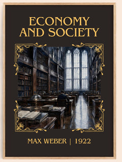 Economy and Society Classic Book Art Print by Max Weber – book poster
