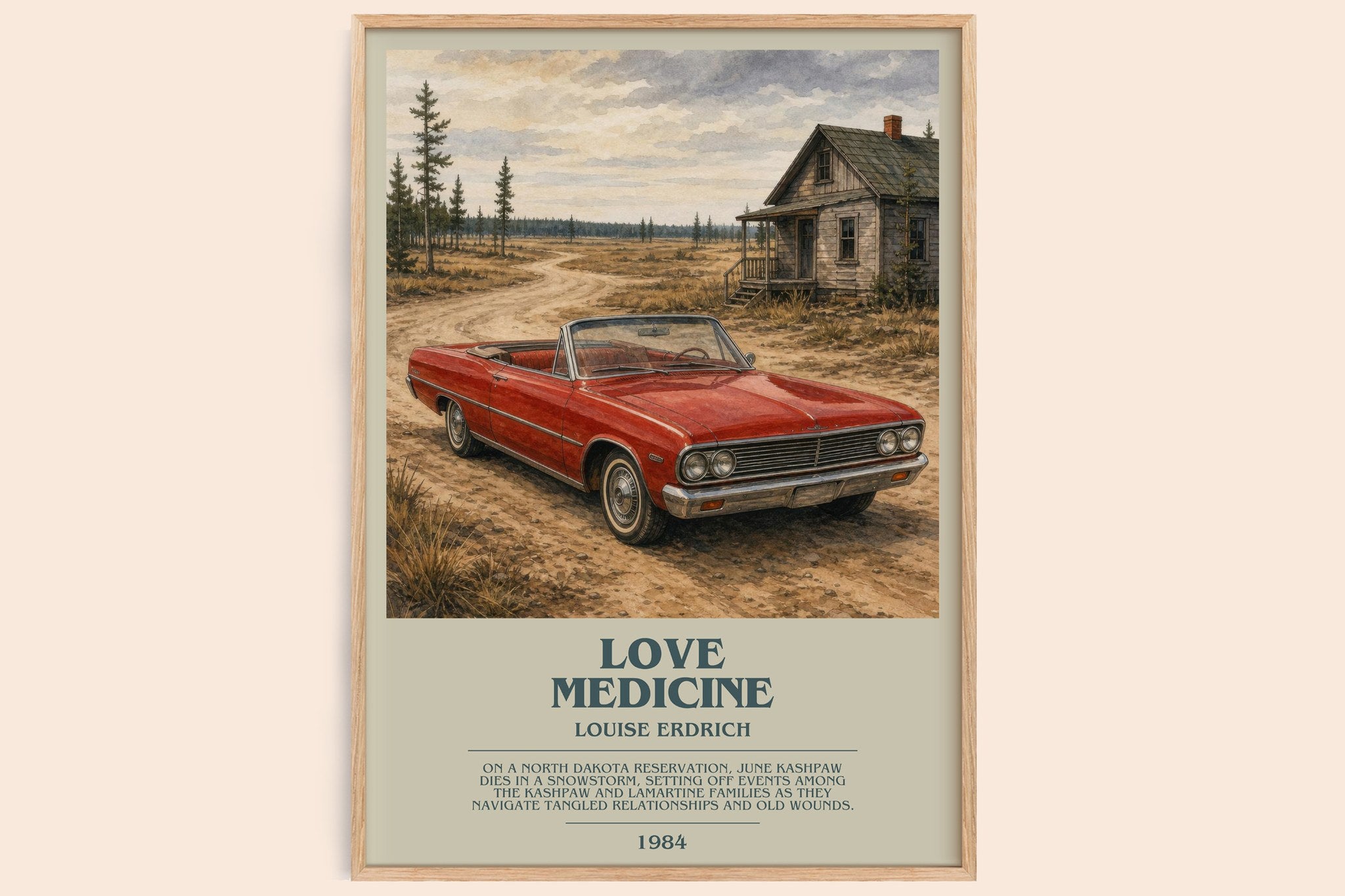 Love Medicine Bookish Wall Art by Louise Erdrich