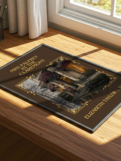 Mrs Palfrey at the Claremont Classic Book Art Print by E. Taylor – print on a sunlit desk