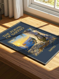 The Poems of Sappho Classic Book Art Print by Sappho – print on a sunlit desk