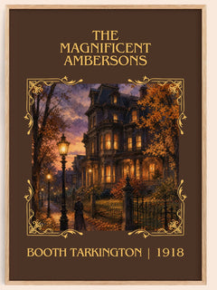 The Magnificent Ambersons Classic Book Art Print by Booth Tarkington – book poster